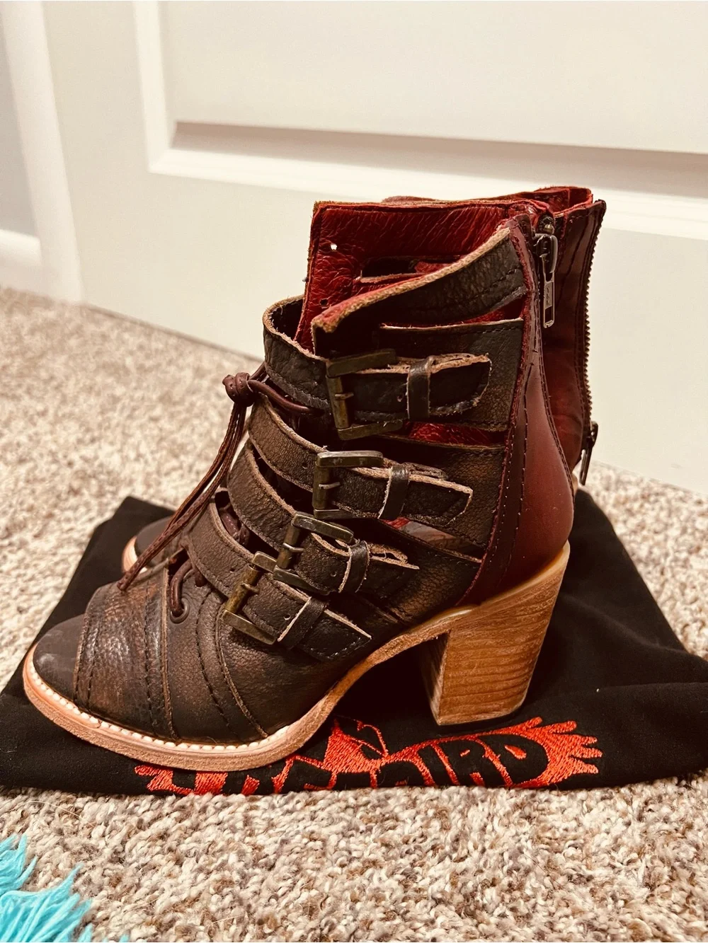 freebird Brown Strappy Open-Toe Gladiator Sandals - Picture 4 of 8